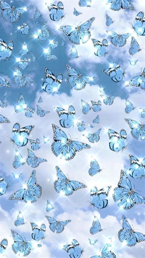 Light Blue Butterfly Wallpaper