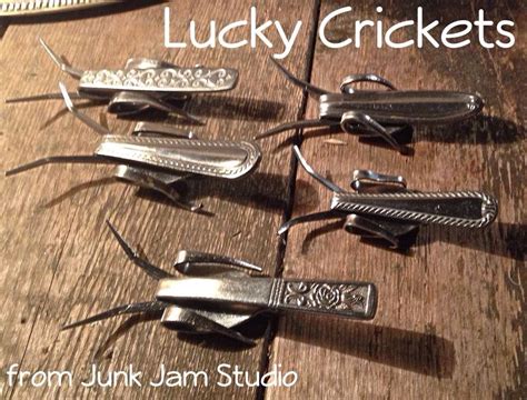 Lucky Crickets made from forks by Robin Lindsay @ Junk Jam Studio