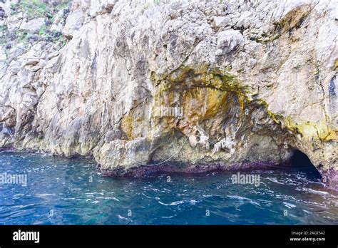 The Blue Grotto Famous Sea Cave Of Capri Island In Italy Stock Photo