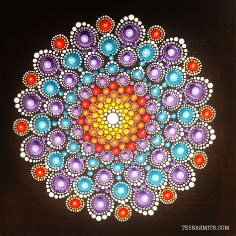 :) breathe calmly coloring page. Mandala dot-art painting by Tessa Smits | Pontilismo ...
