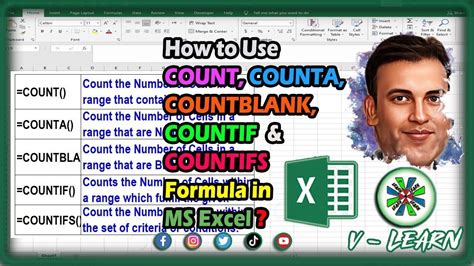 How To Use Count Counta Countblank Countif Countifs Formula In Ms