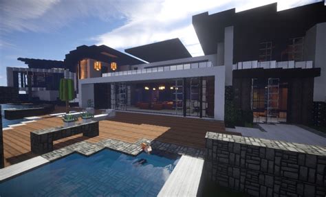 Latest house maps for minecraft: Transcend Modern House Minecraft Project