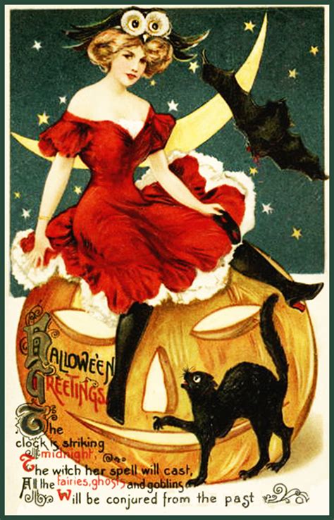 Free Printable Vintage Halloween Cards
