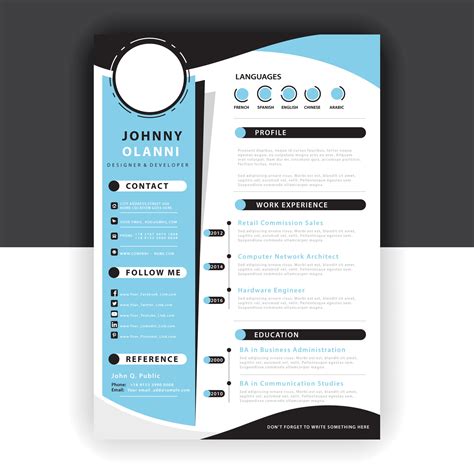 Professional retro resume cv with background links. abstract resume template - Download Free Vectors, Clipart ...