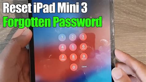 Ipad Mini 3 How To Reset Forgotten Password Youtube