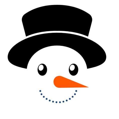 snowman face christmas free svg file svg heart