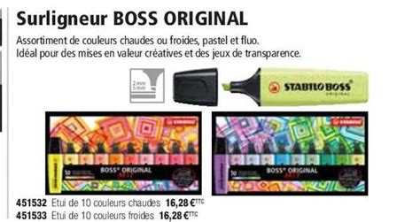 Offre Surligneur Boss Original Stabilo Boss Chez Calipage