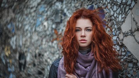 Wallpaper Face Women Redhead Model Portrait Long