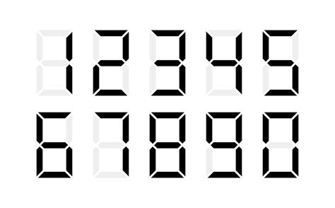 A Set Of All Digital Numbers For Compiling A Computer Number Vector