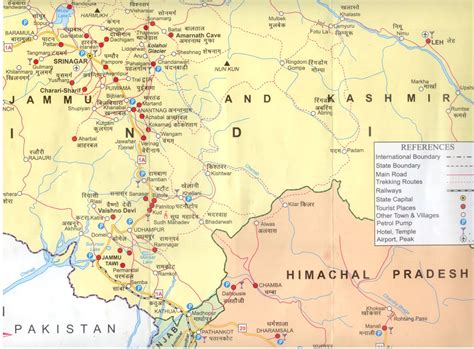 Kashmir Tourism Map