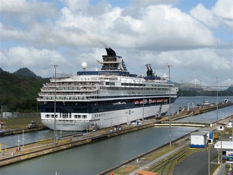 Travel On A Cruise Ship Through The Locks In Panama Panama Canal Cruise Panama Canal Western