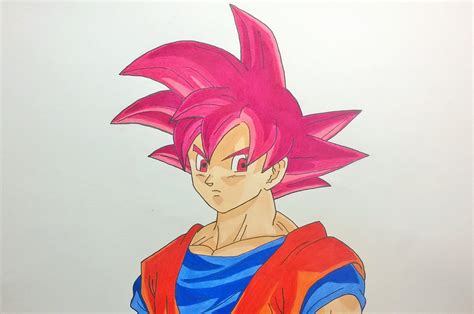 Step by step drawing tutorial on how to draw goku super saiayn god, from the anime dragon ball super. Dragon Ball Z Goku Drawing at GetDrawings | Free download