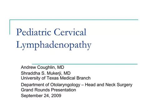 Ppt Pediatric Cervical Lymphadenopathy Powerpoint Presentation Free