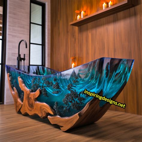 These Stunning Wood And Epoxy Bathtubs Merge Art Function And Luxury Inspiring Designs