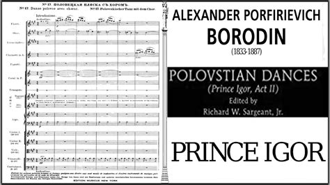 Prince Igor Act 2 No 17 Polovtsian Dances And Chorus Orchestra Score Youtube