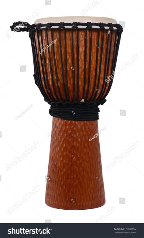 Djembe African Percussion Wooden Drum Goat Stock Photo 173886002