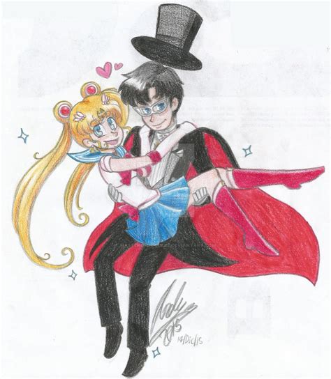 Sailor Moon And Tuxedo Mask By Masterofdoodlez On Deviantart