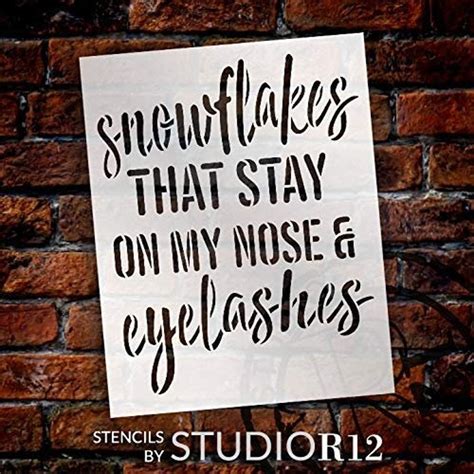 Snowflakes Nose And Eyelashes Stencil By Studior12 Reusable Etsy