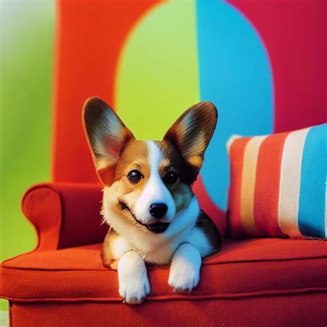 Lindo Retrato De Perro Welsh Corgi Foto Premium