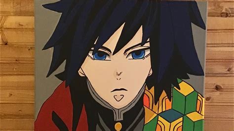 Giyu Tomioka - Painting - Demon Slayer - Step by Step - YouTube