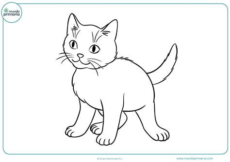Dibujos de gatos para imprimir y colorear - Mundo Primaria | Dibujos de