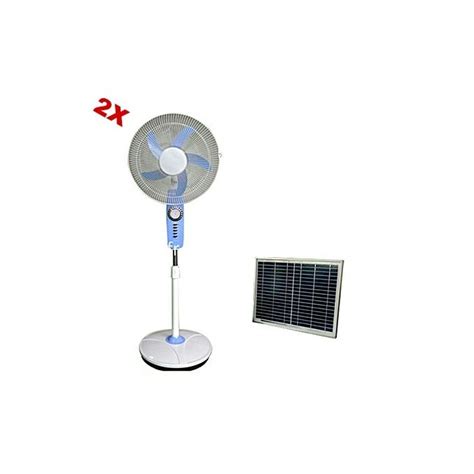 Generic 2 Ventilateurs Solaire 12v Bleu Blanc Sans Batterie Et Panneaux Prix Pas Cher