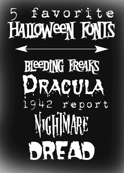 My Five Favorite Halloween Fonts Michelle James Designs
