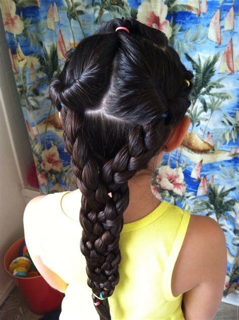 Baddie hairstyles with rubber bands 2019 marks hairstyle. Sectioned off my daughter's hair straight out of the ...