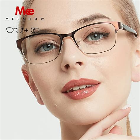 Meeshow Titanium Alloy Prescription Glasses Men Womens Glasses