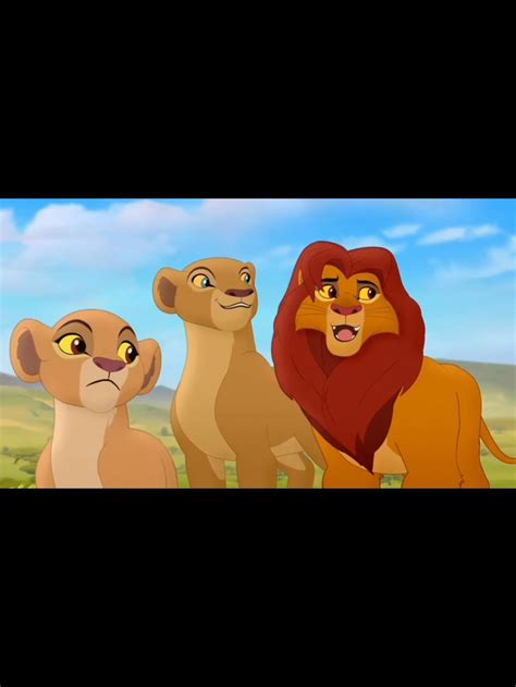 King Simba And Queen Nala With Their Daughter Princess Kiara From