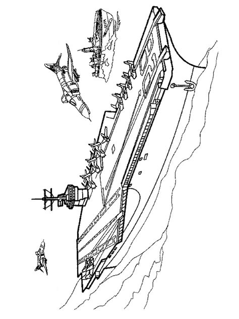 Aircraft Carrier coloring pages. Free Printable Aircraft Carrier