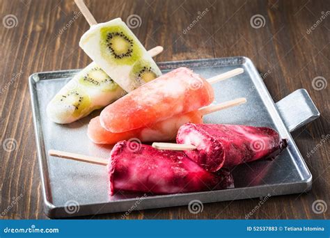 Homemade Fruit Juice Popsicles With A Stick Stock Image Image Of Refreshing Dieting 52537883