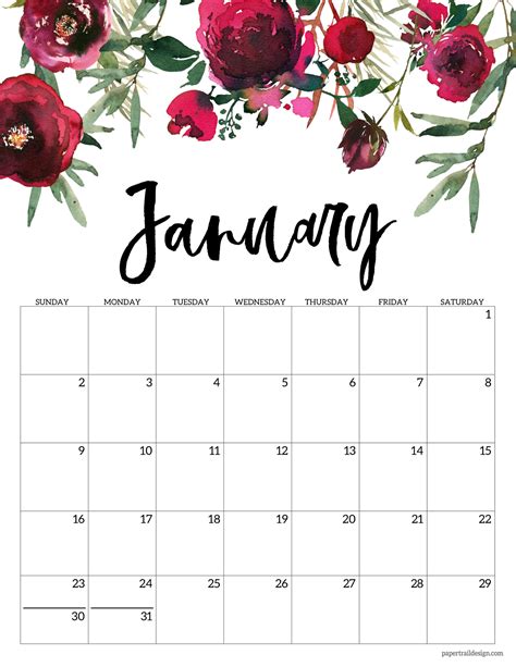 January 2022 Calendar Printable Free Printable World Holiday