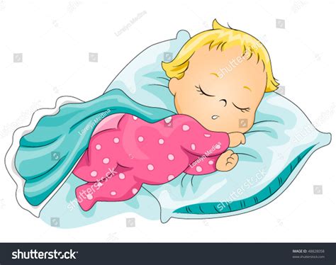 Sleeping Baby Vector 48828058 Shutterstock