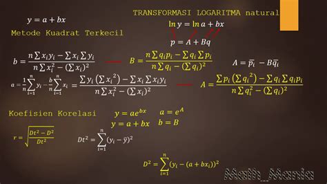 Regresi Nonlinier Fungsi Eksponensial Dengan Transformasi Logaritma