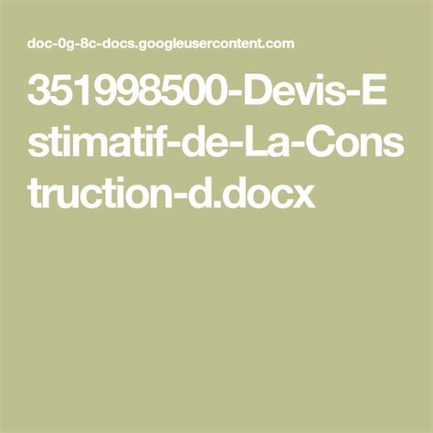 Pour la finition de la maison niveau 2. 351998500-Devis-Estimatif-de-La-Construction-d.docx ...