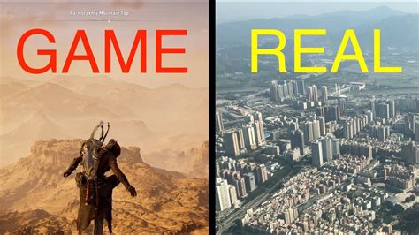 Game Vs Real Life Highest Place Assassins Creed Origins And Ping An