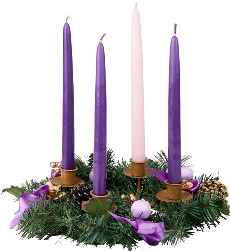 Candles And Candle Holders New Purple Ribbon Advent Wreath Free Shipping
