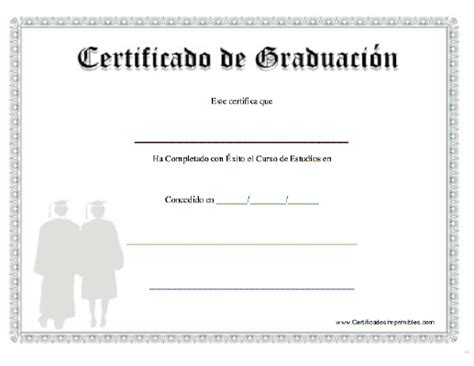 Certificado De Graduación Para Imprimir Los Certificados Gratis Para