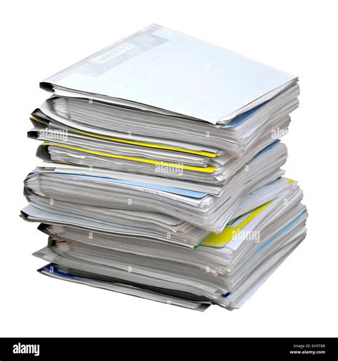 Stack Of Colored Folders Isolated On White Background Stock Photo Alamy