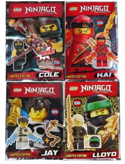Lego Ninjago 4 X Figurka Cole Kai Jay Lloyd 7347846488
