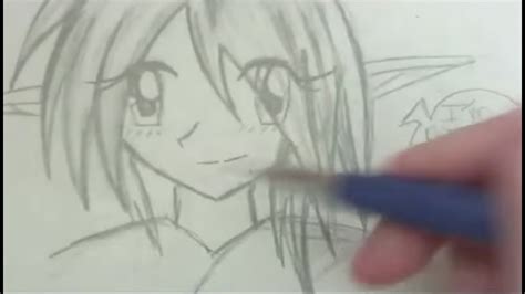 Drawing Sketch Anime Elf Girl Youtube