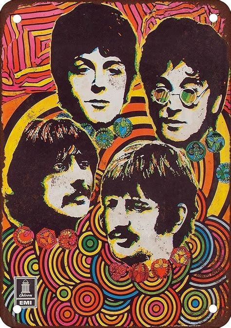 The Beatles Vintage Music Posters Psychedelic Poster Poster Prints