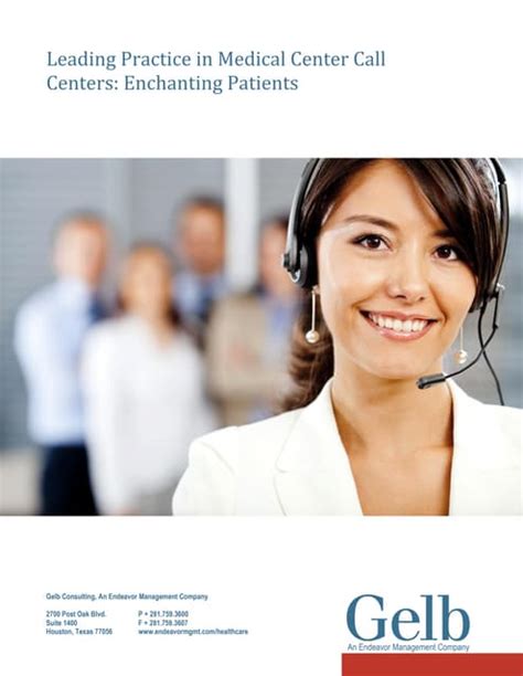 Leading Practice In Medical Center Call Centers Pdf