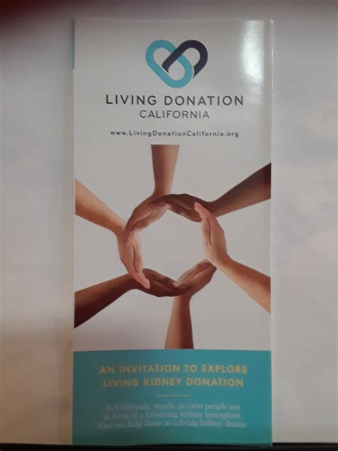 Donate Life Brochure Living Donation California Onelegacy Store