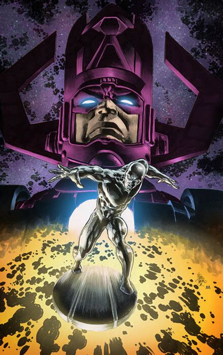 Artstation Silver Surfer And Galactus By Mike Deodato Colors By Me