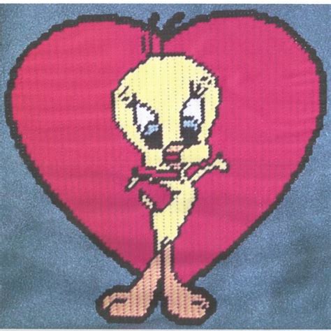 Tweetys Heart Plastic Canvas Pattern Etsy