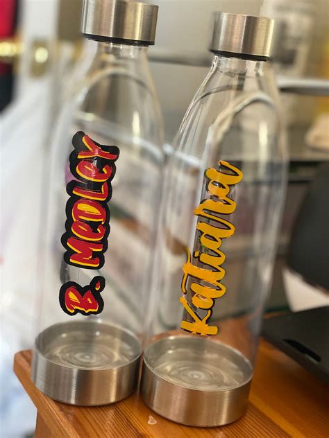 Clear Personalized Water Bottle Custom Made T Wedding Etsy
