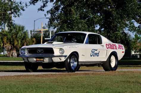 1968 Ford Mustang Cj White Muscle Classic Drag Dragster Race