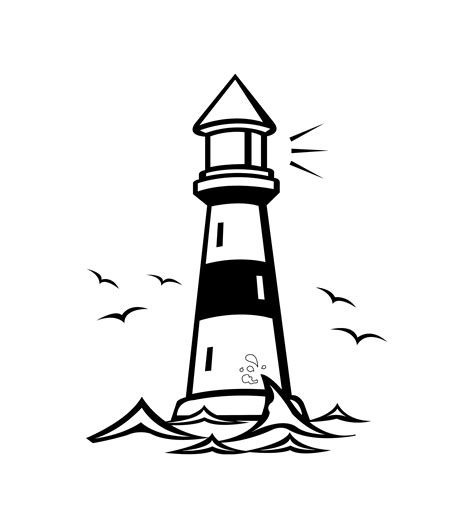 Royalty Free Lighthouse Clip Art Illustration For Children Png